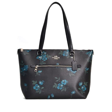 coach blue flower purse